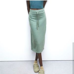ZARA plush sweat skirt